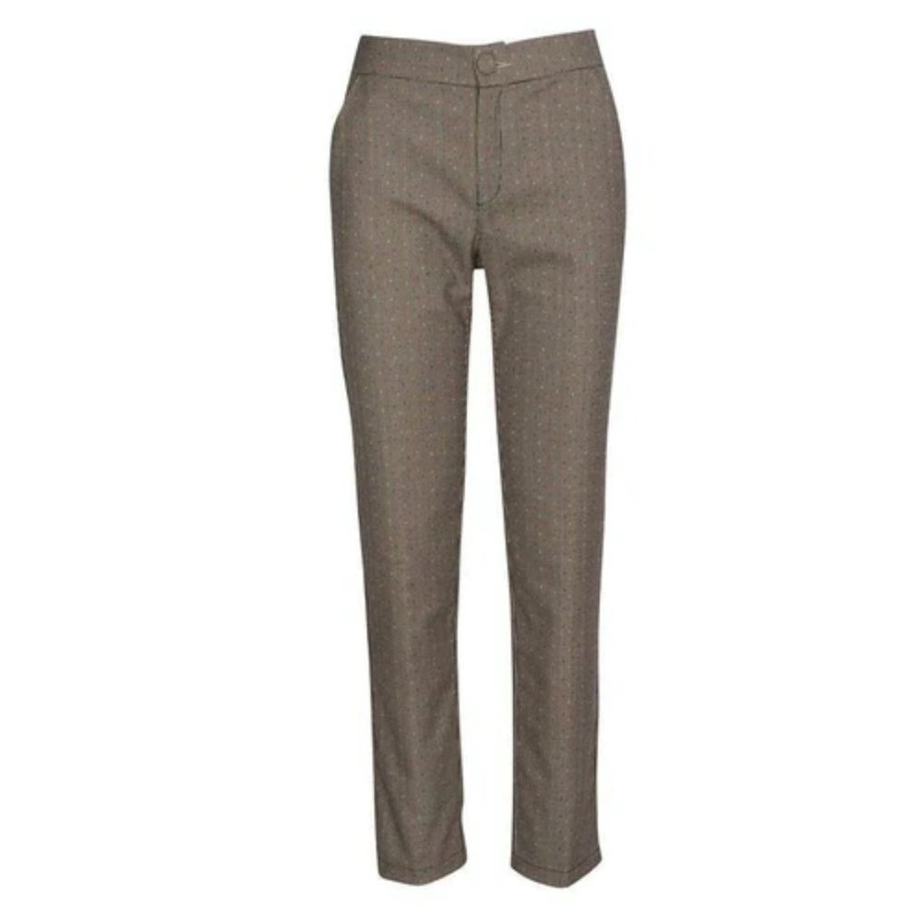 NWT WOMEN'S HOTTIE + LORD YORK HOUNDSTOOTH WOOL BLEND PLAID TROUSER PANTS